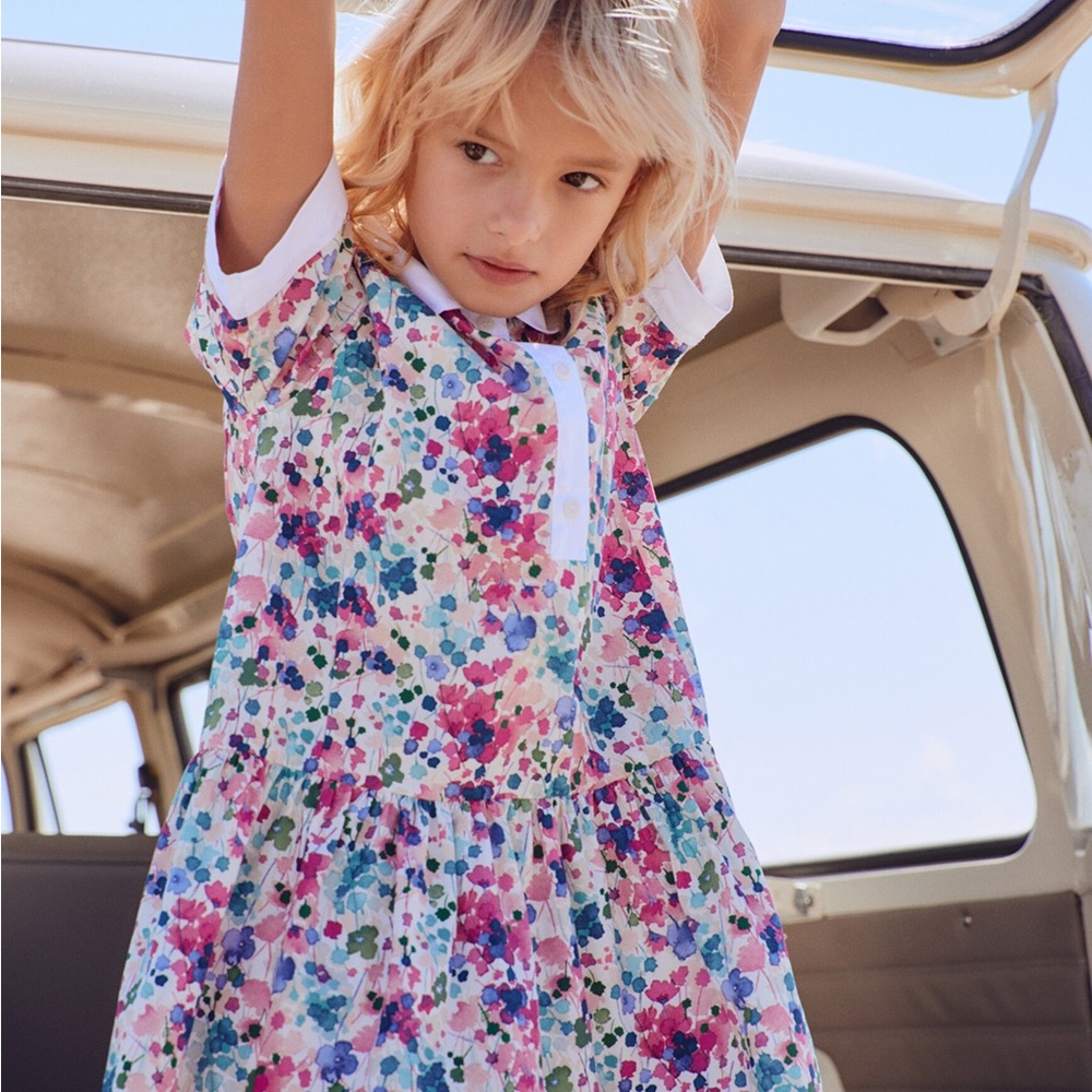 Il Gufo Floral Cotton Dress 4Y